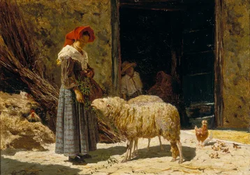 Little Girl with Sheep